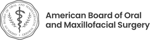 American Board of Oral and Maxillofacial Surgery (ABOMS) certification logo.