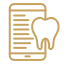 Mobile phone icon for easy online dental appointment scheduling.