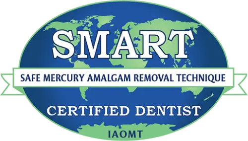 Official SMART certified dentist logo for safe mercury amalgam removal.