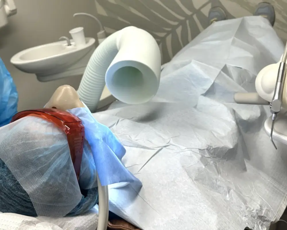 Dental team performing SMART certified mercury amalgam filling removal procedure.